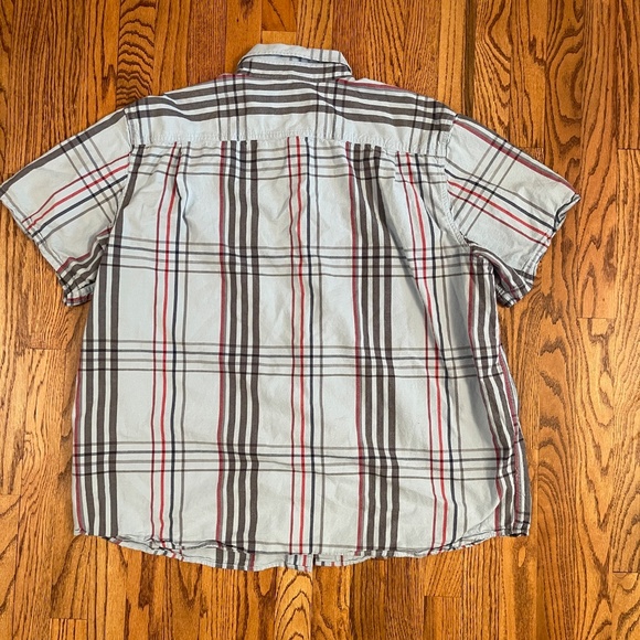 Carhartt Shirt Mens Blue Plaid Loose Fit‎ Short Sleeve Casual Summer  2XL - Picture 2 of 8